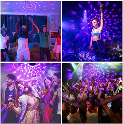 Litake UV Black Light for Glow Party, Sound Activated Party Light with Remote, LED Disco Ball Strobe Light in Dark Party Supplies, Dj Lighting for Halloween Birthday Home Dance Party Decoration 4 Pack
