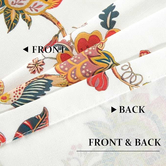 Leeva Farmhouse Floral Linen Valances - Image 5
