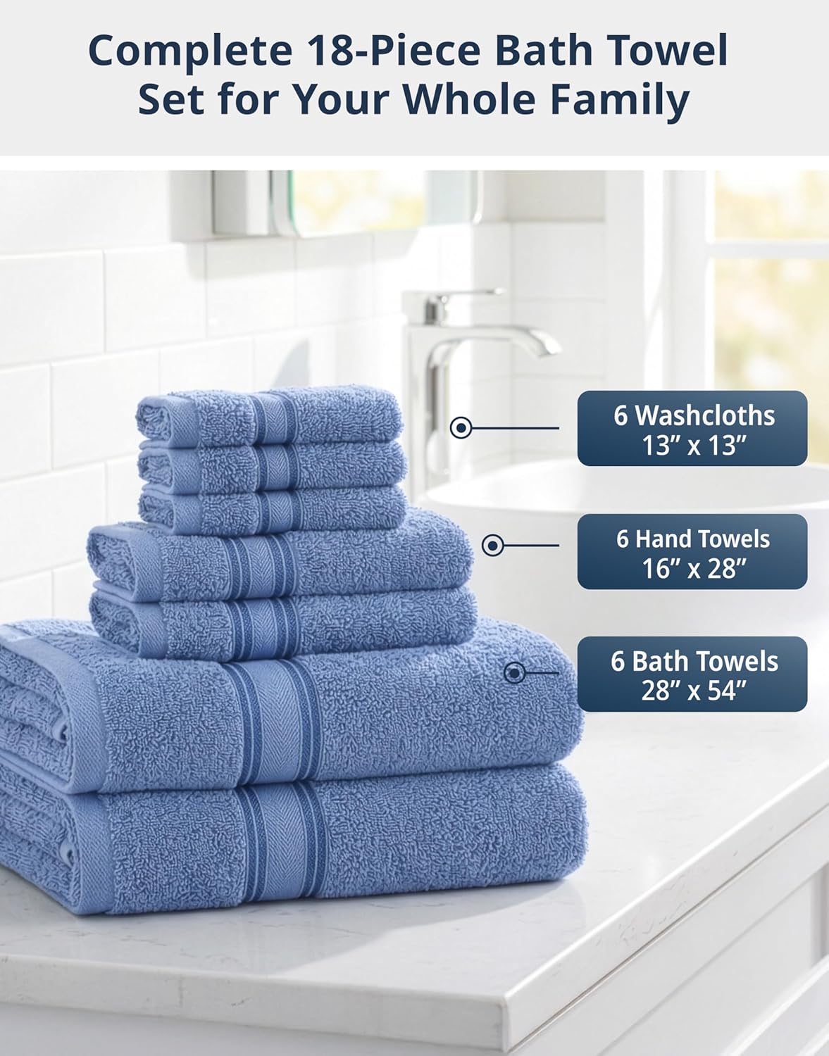 lane linen towel set quick dry 100% cotton shown in use