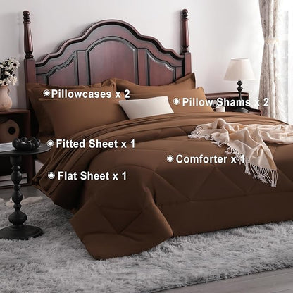 NTBAY King Comforter Set with Sheets, 7 Pieces Soft and Breathable King Bedding - Image 4