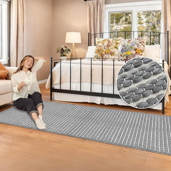 Braided Hallway Runner Rug, Super Absorbent Kitchen Mats - Image 2