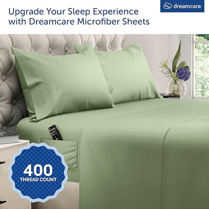 DREAMCARE King Size Sheets Set – 4 pcs Cooling Sheets – up to 21” Deep Pocket - Image 2