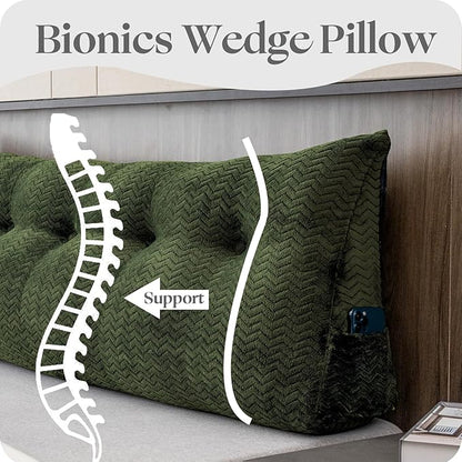 Large Bolster Triangular Headboard Wedge Backrest Positioning Support Bed Rest - Image 6