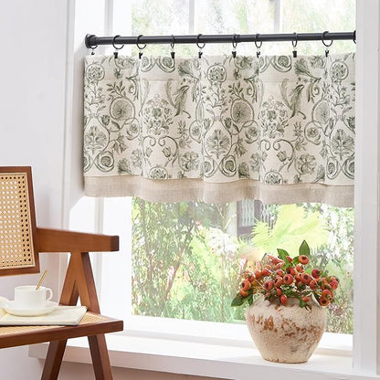 jinchan Linen Valance Kitchen Curtain - Image 8