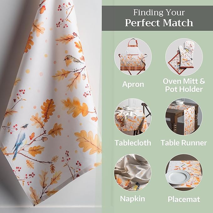 Maison d' Hermine Kitchen Towels Set of 3 100% Cotton 20" x 27.5" Reusable - Image 5