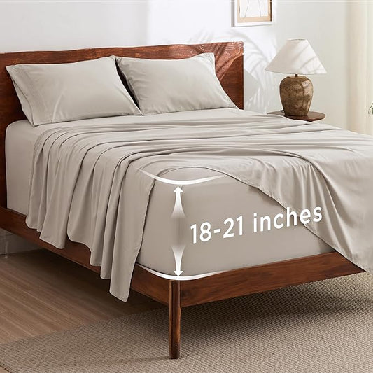 Bedsure Deep Pocket King Sheet Set by BEDSURE