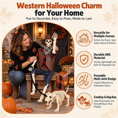 Skeleton for Halloween Decoration Outdoor, Halloween Decor for Yard Porch