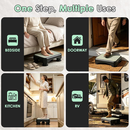 adjustable mobility step stool for adults, 3-level bed on a desk or shelf