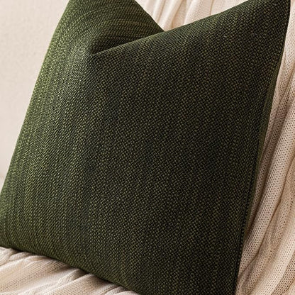 Foindtower Set of 2 Decorative Textured Burlap Linen Throw Pillow Covers - Image 3
