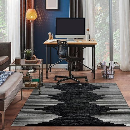 Rugshop Bohemian Stripe Stain Resistant High Traffic Living Room Kitchen - Image 9