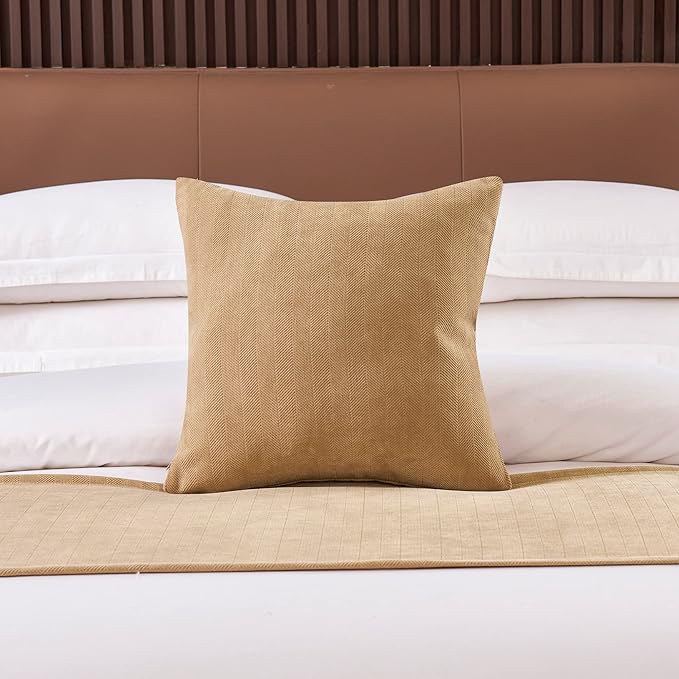 OSVINO Solid Bed Runner Textured Chenille Bed End Scarf Decorative Bedding - Image 3