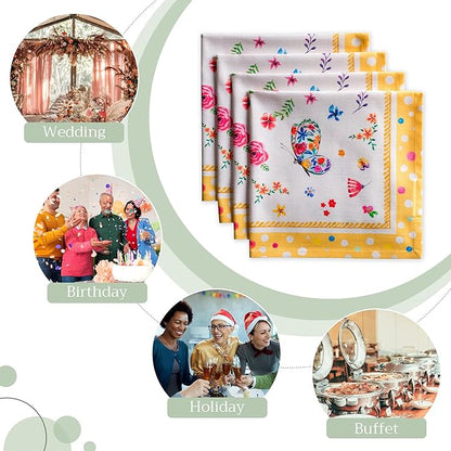 Maison d' Hermine Cloth Napkins Set of 4 100% Cotton Everyday Reusable Square - Image 6