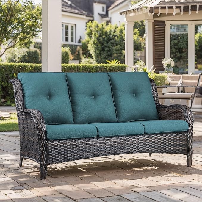 Outdoor Chair Cushion Set of 3, Waterproof Outdoor Seat Cushions 25x22 - Image 7