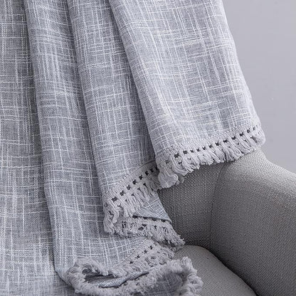 Beda Home Tassel Linen Textured Swag Valances - Image 4