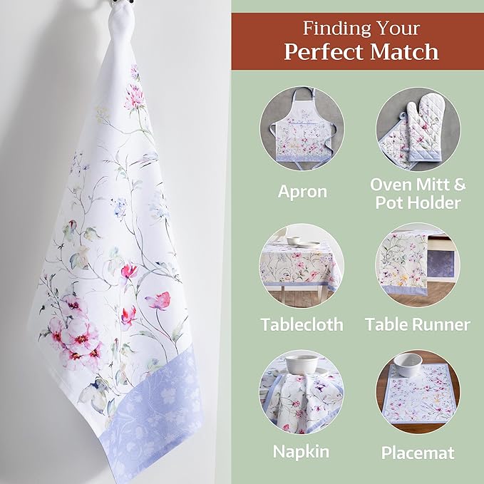 Maison d' Hermine Kitchen Towels Set of 3 100% Cotton 27.50" x 20" Reusable - Image 6