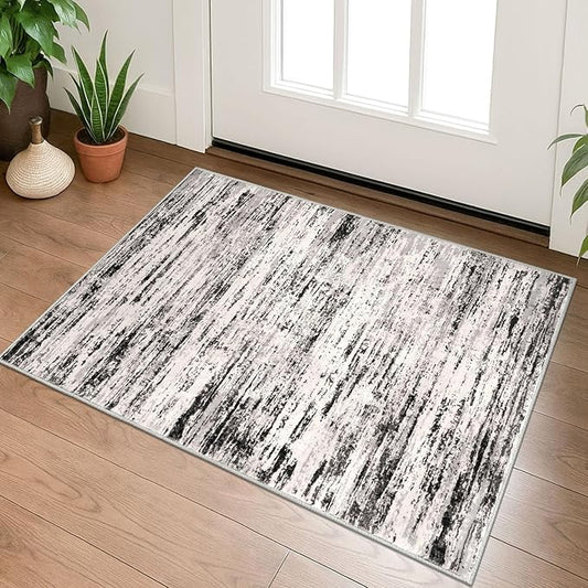 Modern Abstract Entryway Rug Indoor 2x3 Washable Rug Non-Slip Soft Small Area by lansny