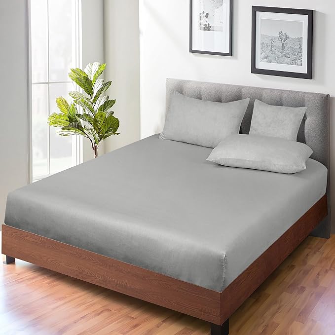 ROYALE LINENS 300 Thread Count 100% Long Staple Combed Cotton Fitted Sheet Queen - Image 7