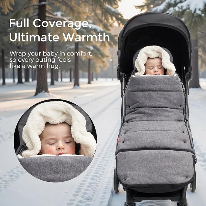 Momcozy Stroller Footmuff | Universal, Weather-Proof, Warm Stroller Bunting Bag - Image 2