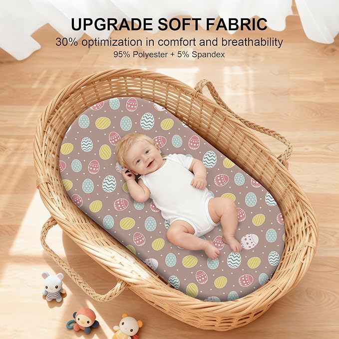 Baby Bassinet Sheets for Baby Boy Girls, Baby Delight, Angelbliss - Image 3