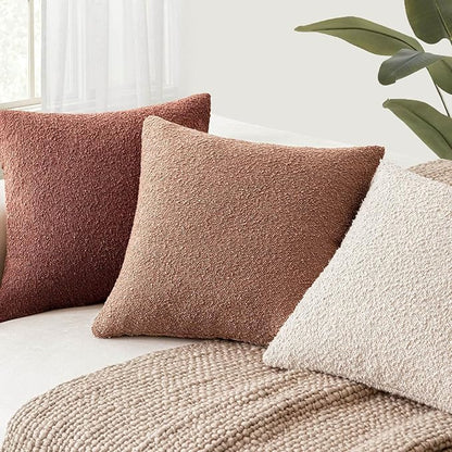 Foindtower Set of 2, Decorative Textured Boucle Throw Pillow Covers Accent - Image 6