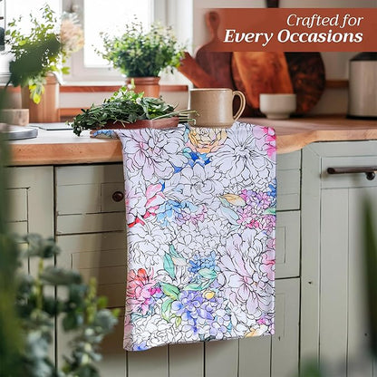Maison d' Hermine Kitchen Towels Set of 3 100% Cotton 27.50" x 20" Reusable - Image 6
