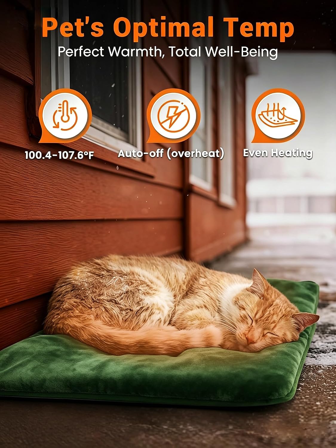 petnf outdoor pet heating pad for feral cats, close-up detail