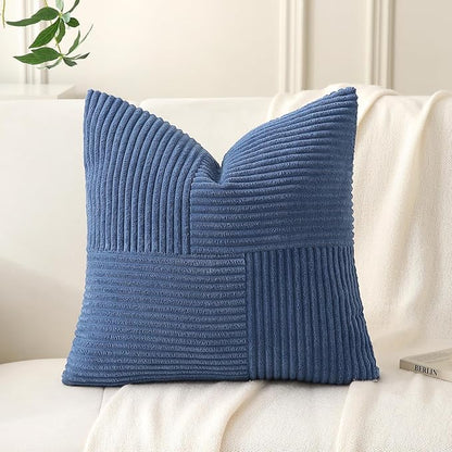 Denim Blue Throw Pillow Covers 16x16 inch, Farmhouse Home Decor, Boho - Image 6