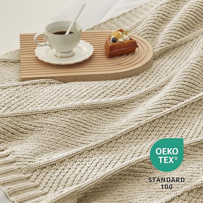 Amélie Home Chevron Chenille Knit Throw Blanket - Image 7