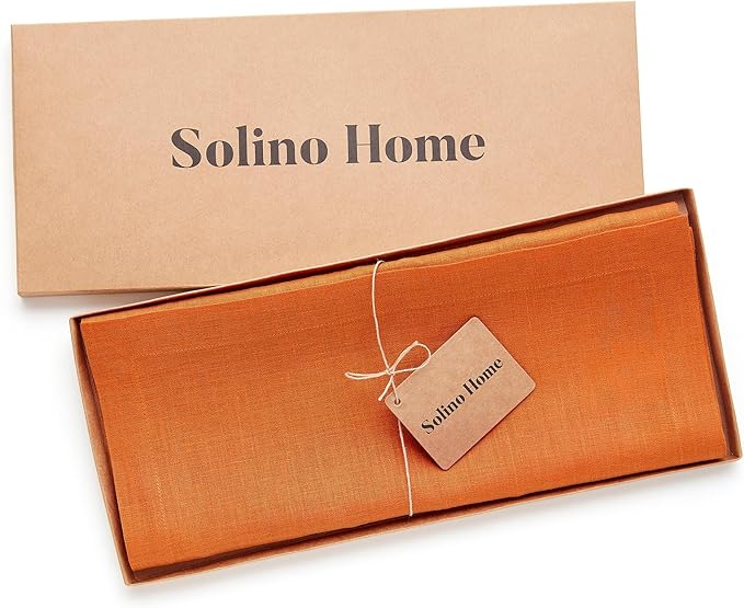 Solino Home Persimmon Orange Table Runner 144 Inches Long - Image 5