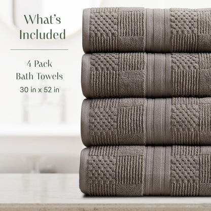 springtree home 100% cotton bath towel set | shown in use