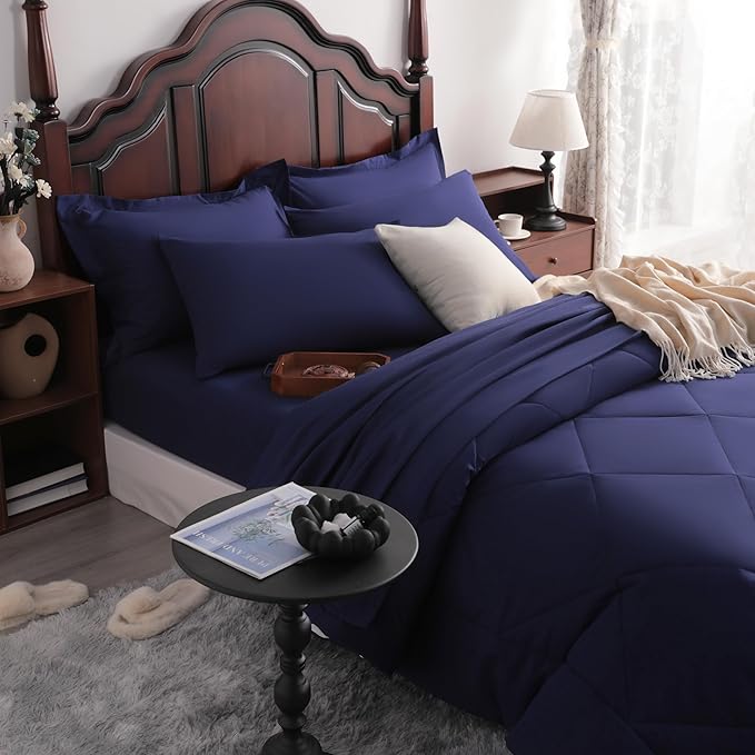 NTBAY Queen Comforter Set with Sheets, 7 Pieces Soft and Breathable Queen - Image 6