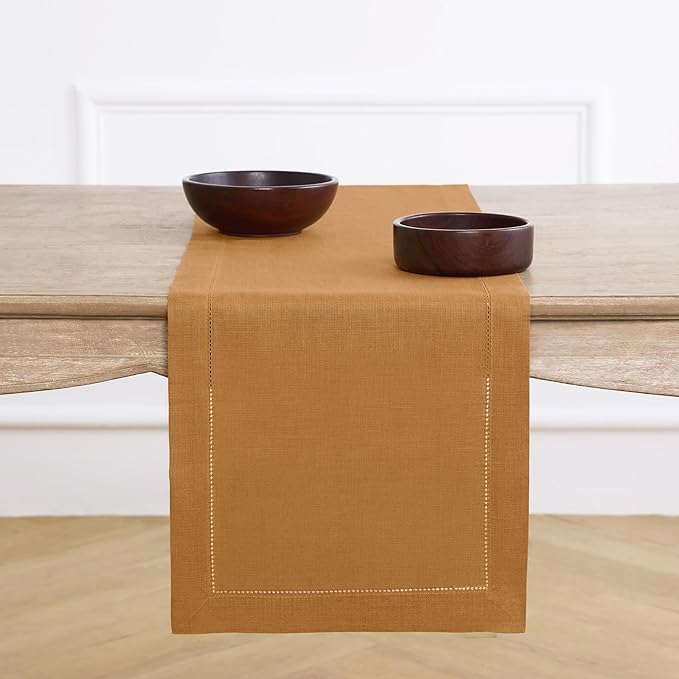 Solino Home Linen Brown Sugar Table Runner 144 Inches Long by SolinoHome