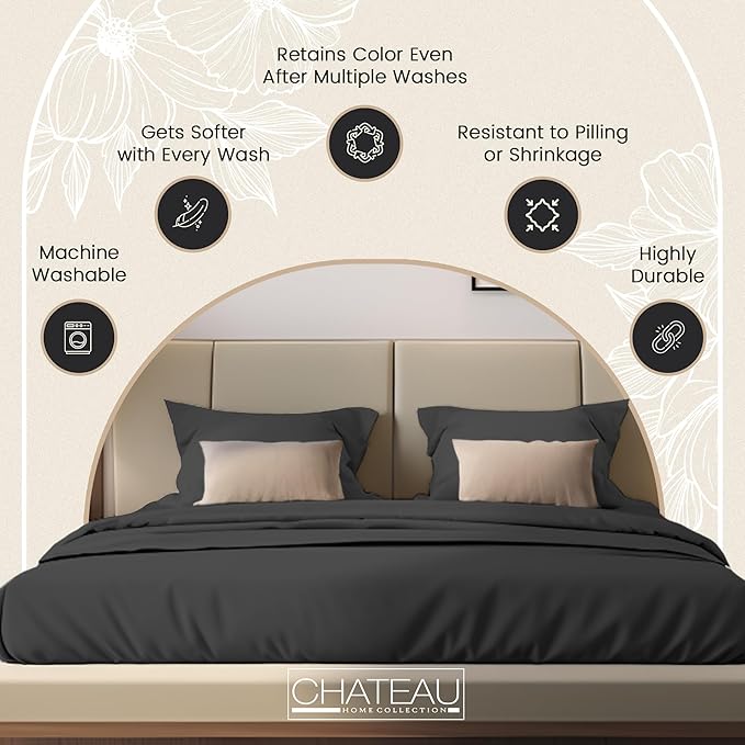 100% Organic Cotton Twin Sheets Set, 300TC Sateen Weave 3 PC Twin Bed Sheets - Image 6