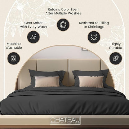 100% Organic Cotton Twin Sheets Set, 300TC Sateen Weave 3 PC Twin Bed Sheets - Image 6