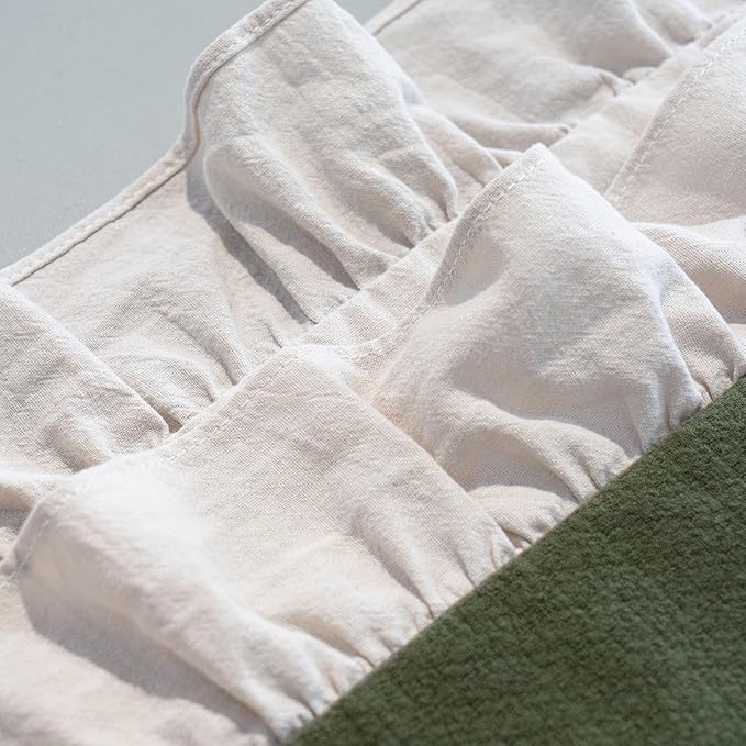 Pillow Shams Set of 2 Pure Cotton Champray Ruffled Edge, Thick and Solid Washed - Image 7