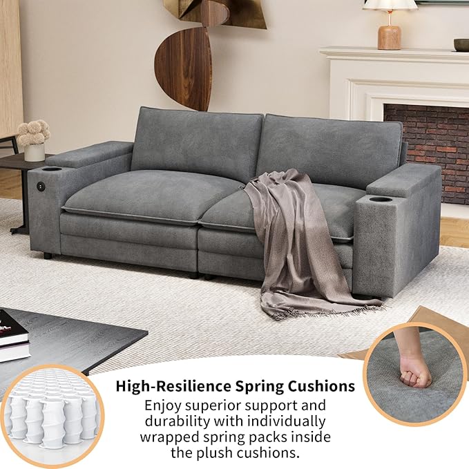81.5" Loveseat Cloud Sofa Couch - Image 5