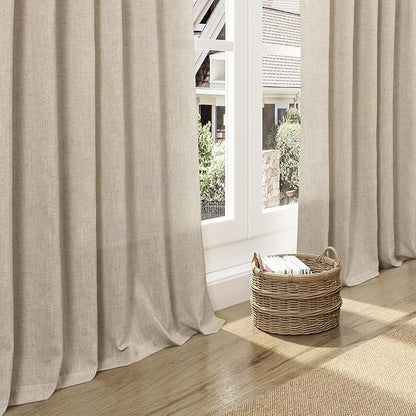 Nanspring Rustic Farmhouse Linen Curtains - Image 5