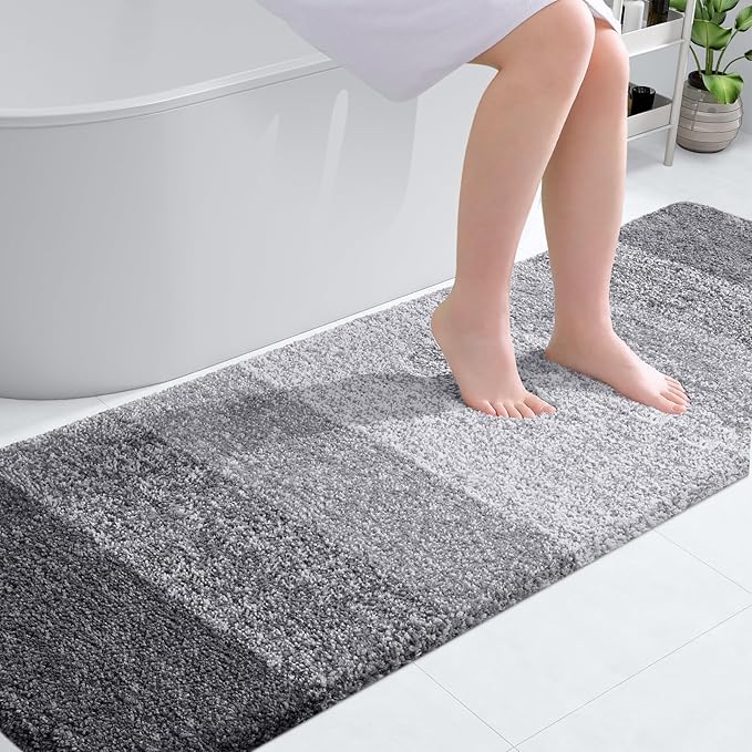 OLANLY Bathroom Rug Mat 70x24, Extra Soft and Absorbent Microfiber Bath Rugs by OLANLY
