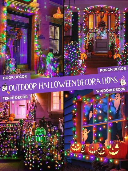 250 LED Linkable C6 Halloween Lights 82FT Halloween Lights Outdoor Indoor