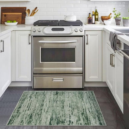 Modern Abstract Entryway Rug Indoor 2x3 Washable Rug Non-Slip Soft Small Area - Image 2