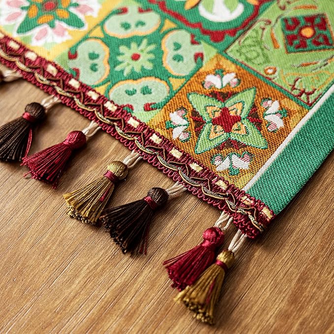 13×72 Inch Table Runner, Retro-Luxury Tassels Series - Image 4