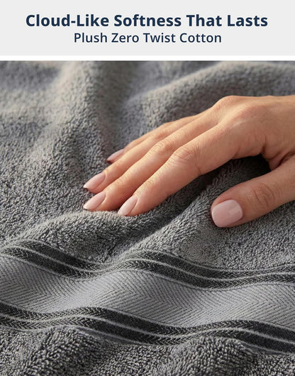 lane linen bath towel set 100% cotton 12 showing dimensions