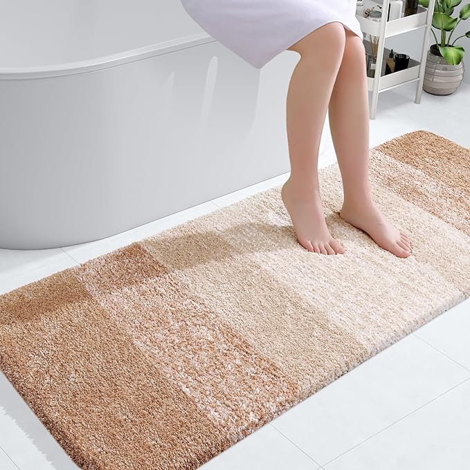 OLANLY Bathroom Runner Rugs 54x24, Extra Soft Absorbent Microfiber Bath Rugs by OLANLY