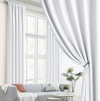 DUALIFE Extra Long Curtains 132 Inch Length- Vertical 11 ft Length Drapes 2 - Image 2