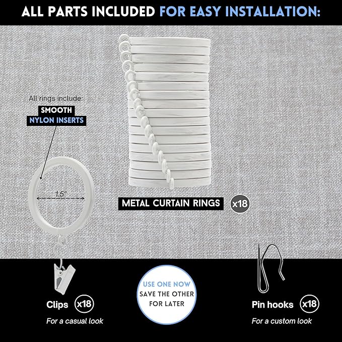 BlastHome® Luxury Curtain Rings – Premium Metal - Image 4