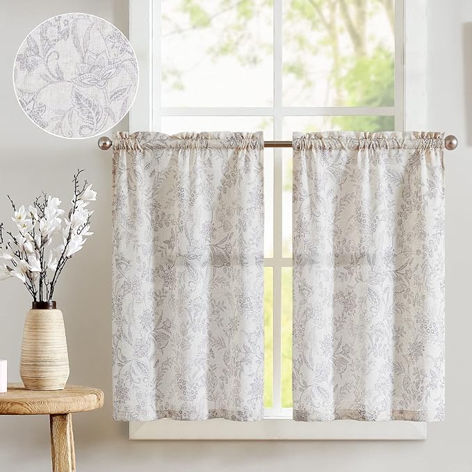 jinchan Floral Kitchen Curtains by JINCHAN