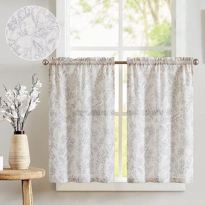 jinchan Floral Kitchen Curtains by JINCHAN