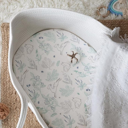 Muslin Bassinet Fitted Sheets, 2 Pack - Image 8