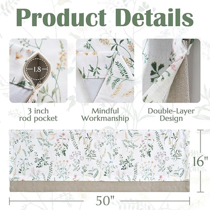 jinchan Linen Double Layer Valance Curtain - Image 5