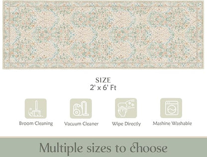 MUJOO Washable Runner Rug, Floral 2x6 Runners - Image 7